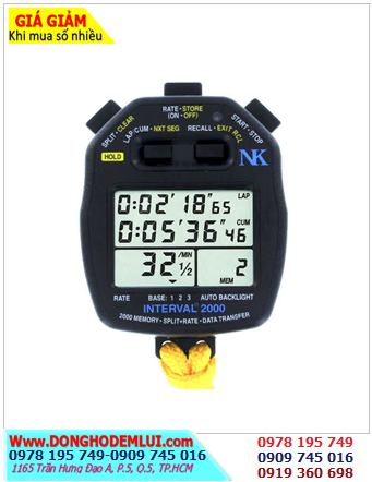 Kestrel Interval 2000 Split, Đồng hồ bấm giây Stopwatch Interval 2000 Split/Rate Watch, Xuất xứ Mỹ (Made in USA)